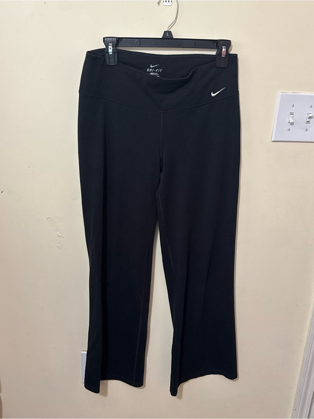 Nike Black Dri-FIT Wide-Leg Track Pants